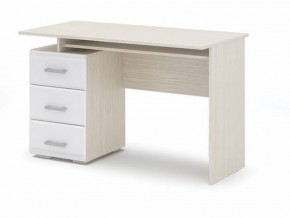 Стол компьютерный Симба Дуб белфорт-Белый глянец в Ревде - revda.mebel24.online | фото 1