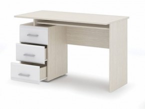 Стол компьютерный Симба Дуб белфорт-Белый глянец в Ревде - revda.mebel24.online | фото 2
