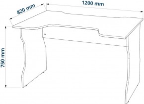 Стол компьютерный ВАРДИГ K1 120x82, антрацит/фиолетовый в Ревде - revda.mebel24.online | фото 3