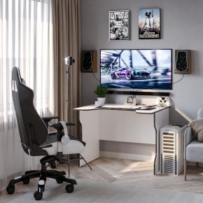 Стол компьютерный ВАРДИГ K2 100x82, белый/черный в Ревде - revda.mebel24.online | фото 4