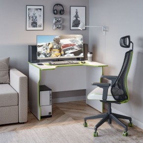 Стол компьютерный ВАРДИГ K2 100x82, белый/лайм в Ревде - revda.mebel24.online | фото 4