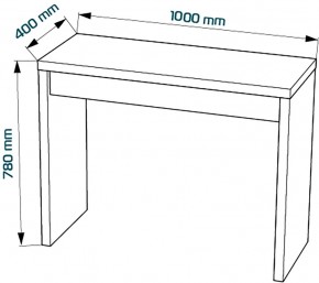 Стол косметический Энкель 100 белый в Ревде - revda.mebel24.online | фото 2