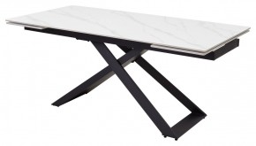 Стол LIVORNO 180 MATT WHITE MARBLE SOLID CERAMIC / BLACK, ®DISAUR в Ревде - revda.mebel24.online | фото 2
