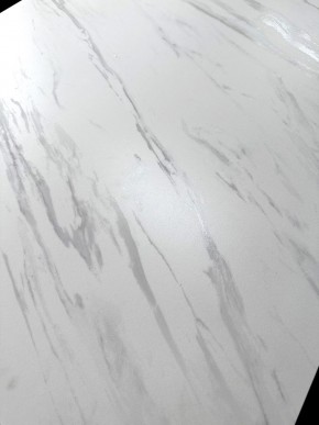 Стол MATERA 160 MARBLES KL-99 Белый мрамор матовый, итальянская керамика/ черный каркас, ®DISAUR в Ревде - revda.mebel24.online | фото 3