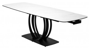 Стол MATERA 160 MARBLES KL-99 Белый мрамор матовый, итальянская керамика/ черный каркас, ®DISAUR в Ревде - revda.mebel24.online | фото 8