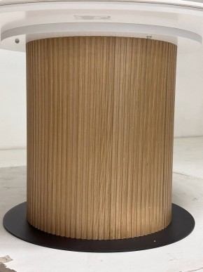 Стол MESA D120 цвет БЕЛЫЙ МРАМОР M326 / Каркас OAK, ®DISAUR в Ревде - revda.mebel24.online | фото 4