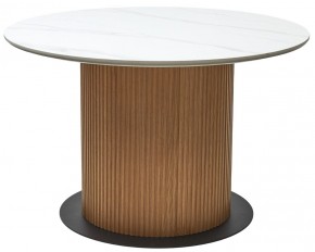 Стол MESA D120 цвет БЕЛЫЙ МРАМОР M326 / Каркас OAK, ®DISAUR в Ревде - revda.mebel24.online | фото 9