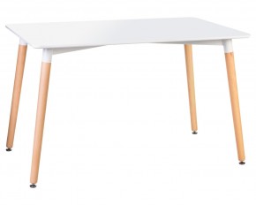 Стол обеденный DOBRIN SERRA WIDE, ножки светлый бук, столешница белая в Ревде - revda.mebel24.online | фото