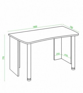 Стол офисный Домино Лайт СКЛ-Софт140 в Ревде - revda.mebel24.online | фото 3