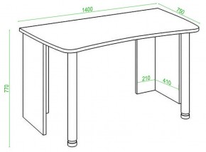 Стол офисный Домино Lite СКЛ-Софт140 в Ревде - revda.mebel24.online | фото 2