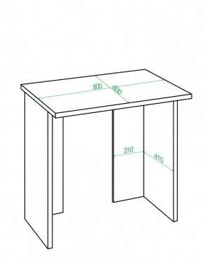 Стол письменный Домино Lite СКЛ-Прям80 в Ревде - revda.mebel24.online | фото 2