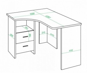 Стол письменный Домино Lite СКЛ-Угл 120 в Ревде - revda.mebel24.online | фото 2