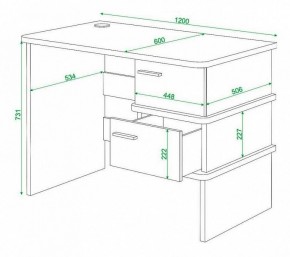 Стол письменный Домино нельсон СД-15С в Ревде - revda.mebel24.online | фото 3