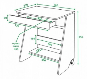 Стол письменный Домино Нельсон СК-7 в Ревде - revda.mebel24.online | фото 2