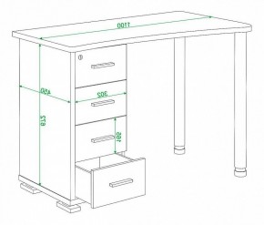 Стол письменный Домино нельсон СКМ-50 в Ревде - revda.mebel24.online | фото 5