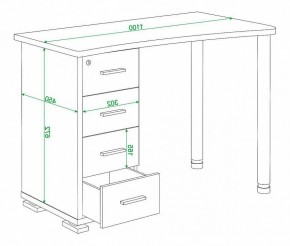 Стол письменный Домино СКМ-50 в Ревде - revda.mebel24.online | фото 6