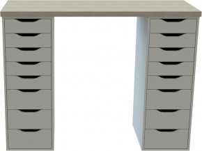 Стол письменный Ингар 2/88 140x106x55, дуб беленый/белый в Ревде - revda.mebel24.online | фото 2