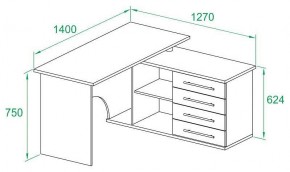 Стол письменный КСТ-109Л в Ревде - revda.mebel24.online | фото 3