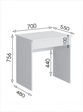 Стол письменный мини с ящиком Париж в Ревде - revda.mebel24.online | фото 3