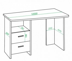 Стол письменный Нельсон Lite СКЛ-Трап120 в Ревде - revda.mebel24.online | фото 2