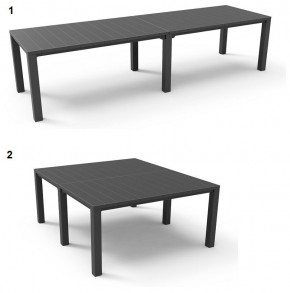 Стол раскладной Джули (Julie Double table 2 configurations) Графит в Ревде - revda.mebel24.online | фото 1