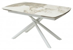Стол RIVOLI 140 GLOSS LUXURY PANDORA SOLID CERAMIC / WHITE, ®DISAUR в Ревде - revda.mebel24.online | фото 1
