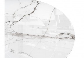 Стол стеклянный Абилин 100х76 белый мрамор / белый в Ревде - revda.mebel24.online | фото 5