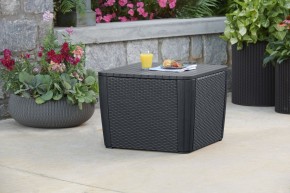 Стол-сундук Лузон Плюс (Luzon Plus Flat Wicker), графит в Ревде - revda.mebel24.online | фото 1