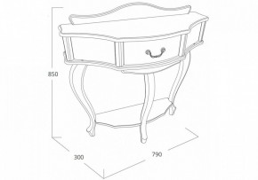 Стол туалетный Джульетта в Ревде - revda.mebel24.online | фото 2