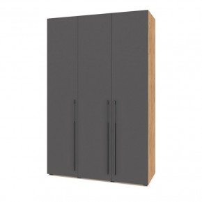 СТОУН С31 Шкаф 3-х створчатый (дуб золотой/графит) в Ревде - revda.mebel24.online | фото 1