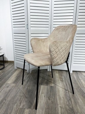Стул AMARETTO VBP206 античный светло-бежевый, велюр без пальчикового эффекта /черный каркас, М-City в Ревде - revda.mebel24.online | фото 7