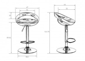 Стул барный DOBRIN DISCO, бордовый металлик в Ревде - revda.mebel24.online | фото 7