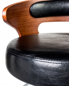 Стул барный DOBRIN FRED BLACK, коричневое дерево, чёрный в Ревде - revda.mebel24.online | фото 6