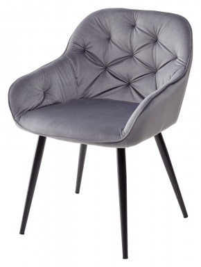 Стул BREEZE BLUVEL-14 GREY, велюр / черный каркас М-City в Ревде - revda.mebel24.online | фото 1