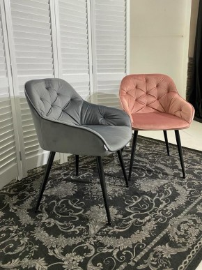 Стул BREEZE BLUVEL-14 GREY, велюр / черный каркас М-City в Ревде - revda.mebel24.online | фото 4