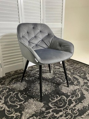 Стул BREEZE BLUVEL-14 GREY, велюр / черный каркас М-City в Ревде - revda.mebel24.online | фото 6