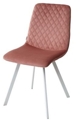 Стул DAIQUIRI BLUVEL-52 PINK / белый каркас, велюр М-City в Ревде - revda.mebel24.online | фото 1