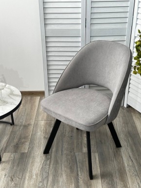 Стул DUNA 360 град. поворот. B22 Серый, велюр / черный каркас, М-City в Ревде - revda.mebel24.online | фото 8