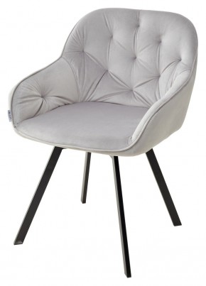 Стул GALE 360 град. поворот. BLUVEL-03 LIGHT GREY, велюр/ черный каркас, М-City в Ревде - revda.mebel24.online | фото 1