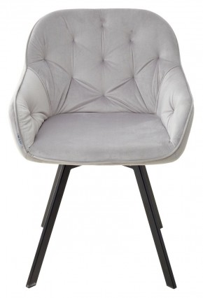 Стул GALE 360 град. поворот. BLUVEL-03 LIGHT GREY, велюр/ черный каркас, М-City в Ревде - revda.mebel24.online | фото 3