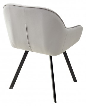 Стул GALE 360 град. поворот. BLUVEL-03 LIGHT GREY, велюр/ черный каркас, М-City в Ревде - revda.mebel24.online | фото 4