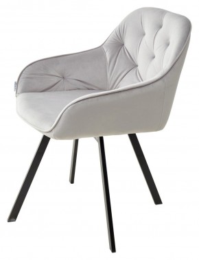 Стул GALE 360 град. поворот. BLUVEL-03 LIGHT GREY, велюр/ черный каркас, М-City в Ревде - revda.mebel24.online | фото 5