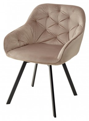 Стул GALE 360 град. поворот. BLUVEL-40 BEIGE, велюр/ черный каркас, М-City в Ревде - revda.mebel24.online | фото 1