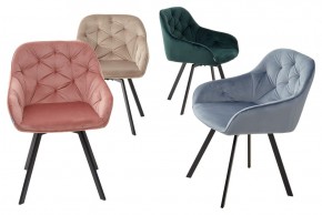 Стул GALE 360 град. поворот. BLUVEL-40 BEIGE, велюр/ черный каркас, М-City в Ревде - revda.mebel24.online | фото 3