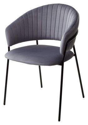 Стул ГЕММА, цвет H-14 Серый, велюр / черный каркас М-City в Ревде - revda.mebel24.online | фото 1