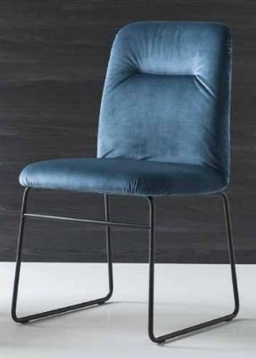 Стул GRETA CB/1904 MET.P15 MATT BLACK/ VENICE S0J OCEAN BLUE в Ревде - revda.mebel24.online | фото