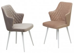 Стул HERMAN 360 град. БЕЖЕВЫЙ #5, велюр / белый каркас М-City в Ревде - revda.mebel24.online | фото 6