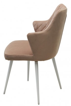 Стул HERMAN 360 град. БЕЖЕВЫЙ #5, велюр / белый каркас М-City в Ревде - revda.mebel24.online | фото 8