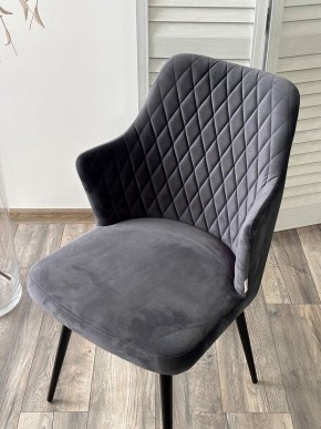Стул HERMAN 360 град. BM-3 ТЕМНО-СЕРЫЙ, велюр / черный каркас М-City в Ревде - revda.mebel24.online | фото 5
