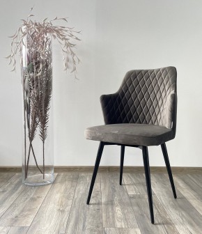 Стул HERMAN 360 град. ГРАФИТ #14, велюр / черный каркас М-City в Ревде - revda.mebel24.online | фото 2